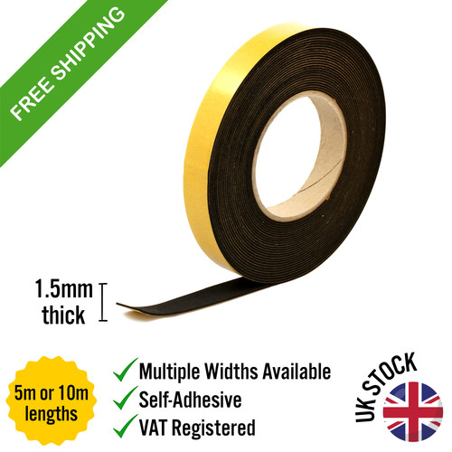 Neoprene sponge rubber - rubber, 1.5mm