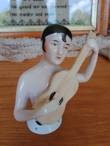 Vintage german porcelain pin - german,