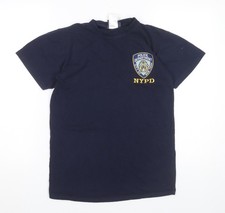 NYPD Unisex Navy Blue T-Shirt Small Crew Neck Cotton Casual Top