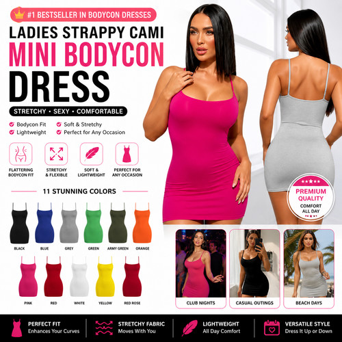 Ladies strappy cami mini - ladies,