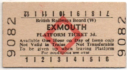 Brb railway platform - brb(w), ticket