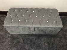 LARGE SILVER NAPPLE  OTTOMAN