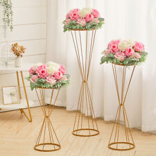 Wedding Flower Rack Metal Wire Backdrop Geometric Art Column Vases Stand Party