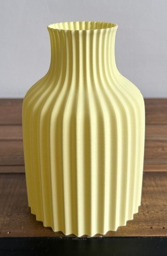 Printed vase ribbed - -,