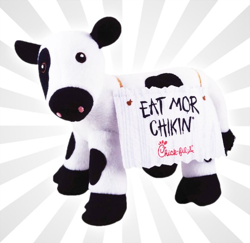 Chick fil plush cow doll - chick-fil-a, toy