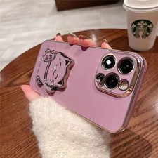 Lucky Cat Holder Case For Various Phone Lovely Cartoon Bracket Shockproof Cover