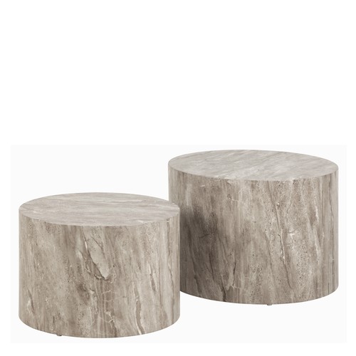 Round coffee table - coffee, set