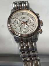 Men's Rotary Les Originales Monaco 40mm Gold & Silver 2 Tone Chronograph