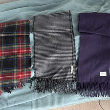 Three Scarves Purple Tartan