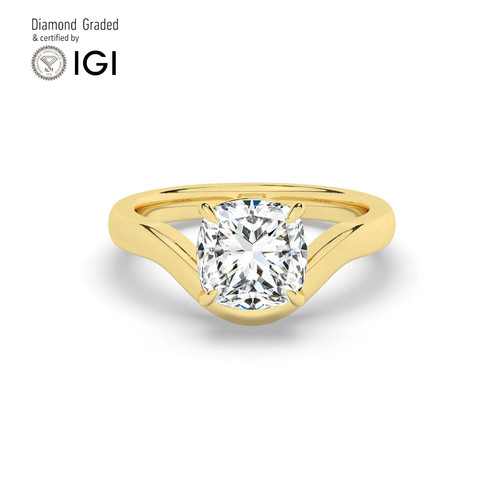 Cushion diamond engagement - cushion,