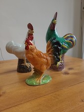 Three Ceramic Cockerels With