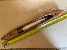 Vintage 3/79 Crossleys Todmorden Wooden Flying/Weaving Shuttle & Bobbin Old Tool