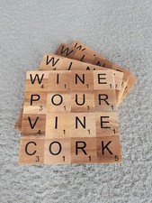 Scrabble Tile Coasters Wooden