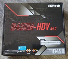 ASRock B450M-HDV R4.0 Micro ATX Motherboard – AMD B450, Socket AM4, M.2 Support