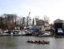 Photo 6x4 Rowing past Eel Pie