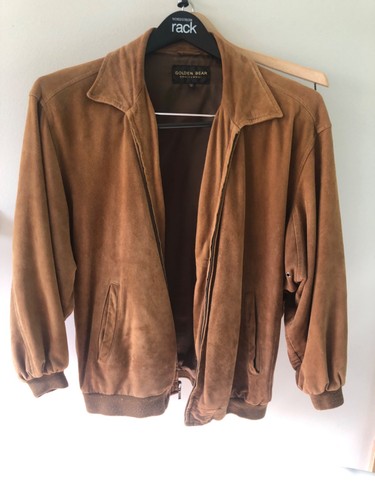 Mens suede jacket golden - mens,