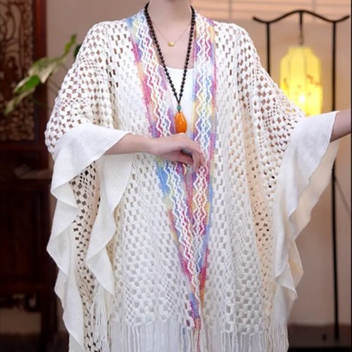 Bohemian ladies tassel cape - bohemian,
