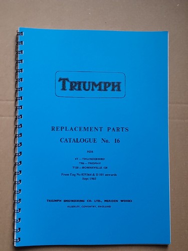 Triumph pre unit parts - pre-unit, book
