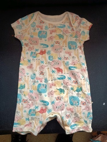Yellow pastel baby grow one - pastel,