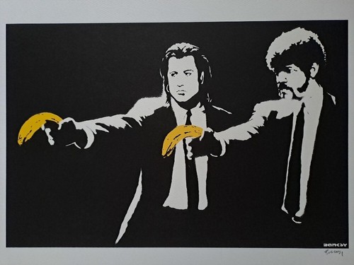 Banksy art print pulp - print,