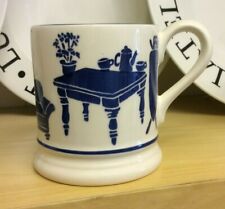 EMMA BRIDGEWATER  BLUE AGA SAGA  2016  HALF PINT MUG FOR COLLECTORS CLUB