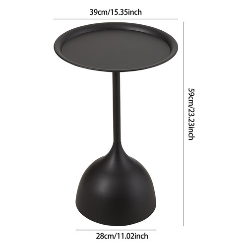 Round coffee table - coffee, iron