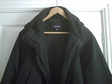 Lands End polartec ladies coat very warm, black, size 14-16 with hood......