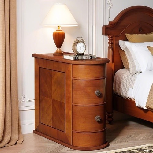 Slim walnut wood side - wood, table