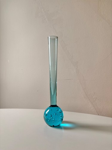 Vintage 1950s glass bud - , vase