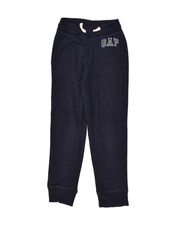 GAP Boys Graphic Tracksuit Trousers Joggers 7-8 Years Medium Navy Blue AL01