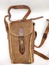 Antique 20s / 30s  Canvas Camera Case For Kodak Brownie / Afga Folding Camera