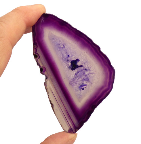 Banded purple agate - agate, quartz