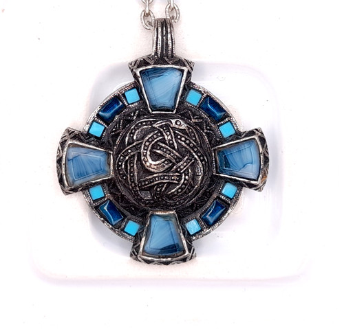 Vintage blue celtic cross - vintage,