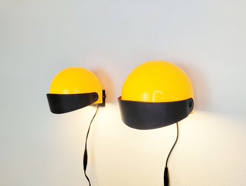 Pair yellow 1970s visir - pair, of