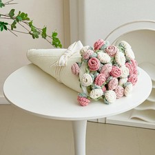 Crochet Flower Bouquet Throw
