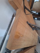 Reclaimed Sanded Scaffold Board Shelves With Cast Iron Brackets
