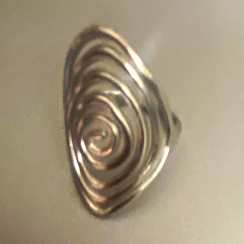 Silver tone metal wrap - silver, ring