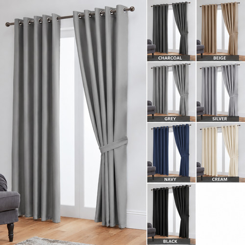2pcs blackout curtains eyelet - blackout,
