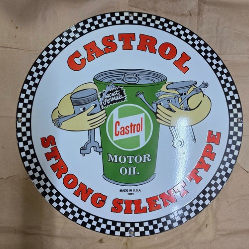 Castrol motor oil porcelain - castrol,
