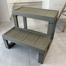 Grey 2 Tier Hot tub Step