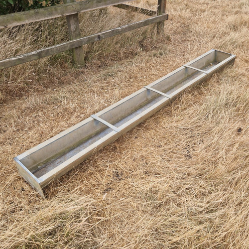 Feed trough long galvanised - feed,