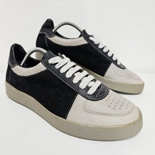 Vintage Diadora AD Grey Black Women's Size UK 6 EU 39 Leather Suede Trainers 