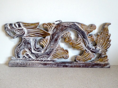 Wooden dragon wall - dragon,