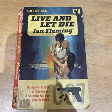 IAN FLEMING James Bond 007 Live and Let Die PAN BOOKS 10th printing 1963