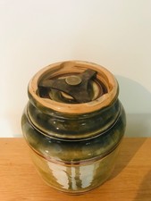Royal Doulton Stoneware Tobacco Jar Humidor c1900 Metal Compression Lid