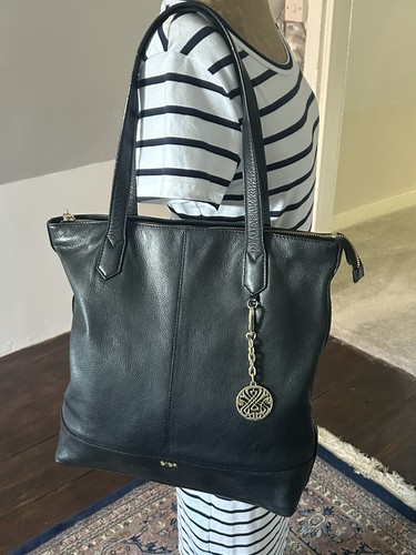Biba black leather tote bag - leather,