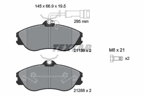 Brake pads 2113802 textar - pads,