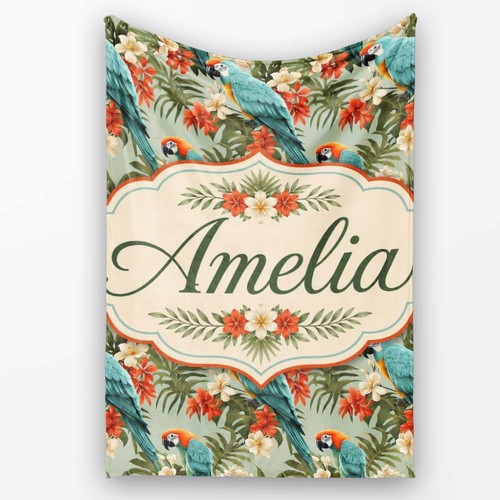 Soft fleece blanket tropical - soft,