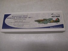 West Wings Wingleader Hawker Hurricane Mk1. Balsa Flying Model Kit, Rubber Power