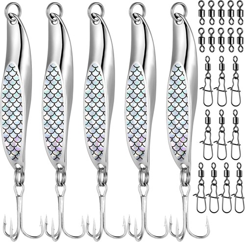 5pcs metal spinner lure 7cm - 5pcs,